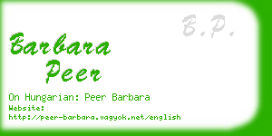 barbara peer business card